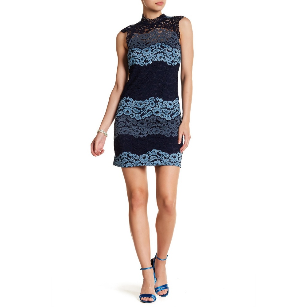 Laundry By Shelli Segal Floral Lace Shift Dress